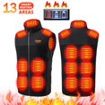 thumbnail image 3 of Chaleco calefaccionado de 13 áreas para hombre, chaqueta calefactable de invierno para mujer, chaqueta táctica con calentador eléctrico USB, chaleco térmico para hombre, abrigo para abrigarse S-9XL, 3 of 5