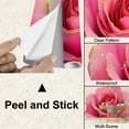 thumbnail image 4 of Peel and Stick Wallpaper Chic Rose Pink Gold Rose Romantic Flower Roses Mural Rose Petals Modern Art Wall Mural Decor Self Adhesive and Removable 100in x 144in, 4 of 8