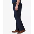 thumbnail image 2 of Big & Tall Haggar Premium Comfort Expandable-Waist Classic-Fit Stretch Pleated Dress Pants Blue, 2 of 4