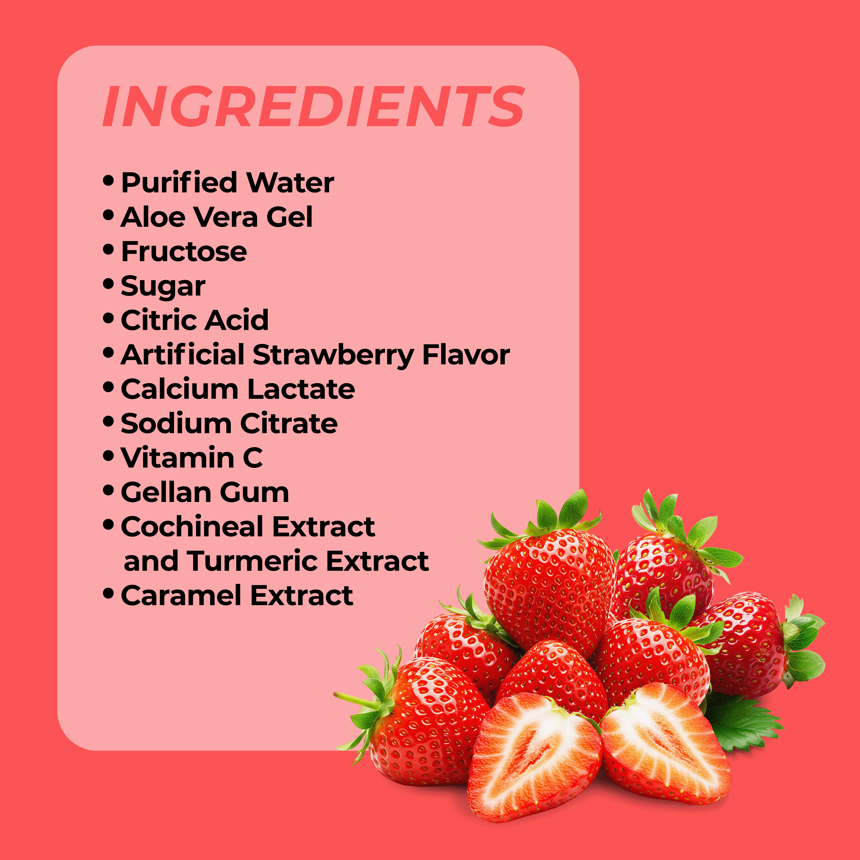 Aloevine Strawberry Aloe Vera Drink with Aloe Pulp, 16.9 fl oz, 10 Count Bottles