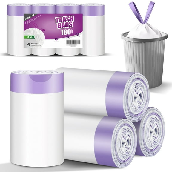 Digank 4 Gallon Trash Bag 180 Count