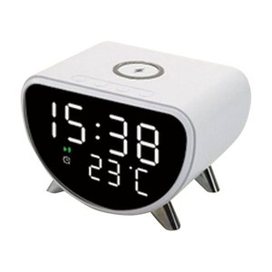 15W Chargeur sans fil avec réveil intégré & Affichage de la température – Chargez rapidement votre séjour et votre chambre Temp sans effort!