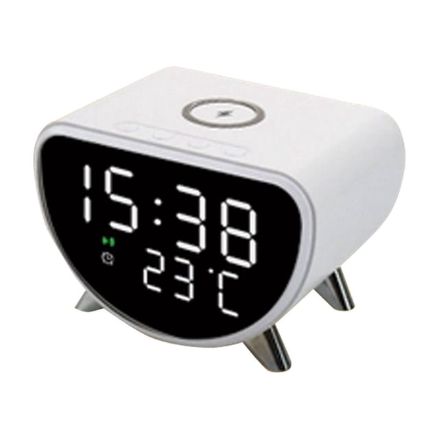 15W Wireless Charger with Built In Alarm Clock & Temperature Display – Charge Fast Stay On and Room Temp Effortlessly!