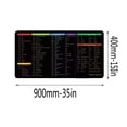 thumbnail image 3 of Teclado Grande de la Tecla 900 * 400 * Teclado Deslizante de la Tecla de Acceso Directo de 2Mm con el Patrón de la Tecla de Acceso Directo Del Software de la Oficina, 3 of 3