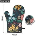 thumbnail image 6 of Cute Oven Mitts,Pioneer Flower Floral Print Pattern Oven Mitt 2-Pack Set,Kitchen Gloves for Oven,Heat Resistant Oven Mitts 7.7"x12", 6 of 7
