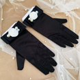 thumbnail image 1 of 2 guantes hasta la muñeca, elegantes, estilo vintage, cómodos, guantes cortos clásicos de , para espectáculos, ocasiones formales, fiestas, conci Negro Yinane Guantes cortos, 1 of 8