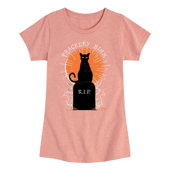 Hocus Pocus - Binx Graveyard - Toddler and Youth Girls Fitted Short Sleeve Graphic T-Shirt