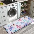thumbnail image 3 of Light Purple Butterfly Pattern Kitchen Rug Mat,Kitchen Runner Rugs Non Skid Washable,Decorative Kitchen Floor Mats for Kitchen,Sink,Laundry,17"x47.2", 3 of 7