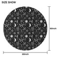 thumbnail image 6 of Black White Sun Moon Snake Butterfly Pattern Round Tablecloth 60"x60",Wrinkle Wipeable Table Cloth for Kitchen Dining Room Picnic Patio Party, 6 of 6