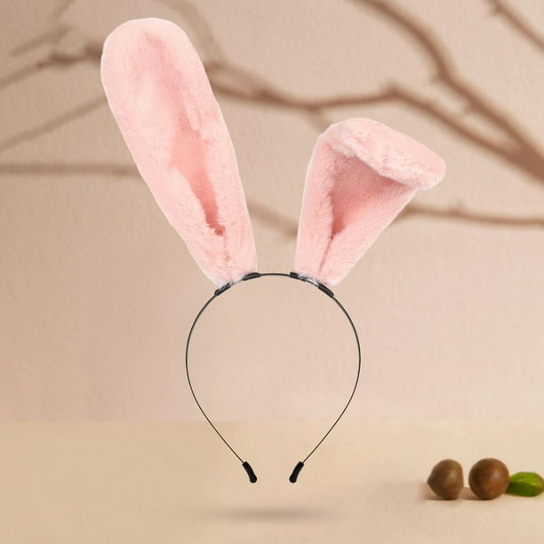 Orejas de conejo de peluche Diadema Accesorios para el cabello Oreja Aro para el cabello para el festival Vestir Anime Cosplay Fiesta , Rosado Colco sombreros de cosplay