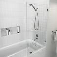thumbnail image 3 of Glass Warehouse  58.25" x 22.5" Frameless Shower Bath Fixed Panel Satin Brass Satin, 3 of 5