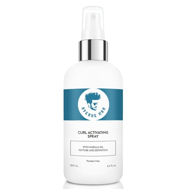 Avenue Man Curl Activating Spray - Activador sin encrespamiento para rizos definidos e irresistibles - Acondicionador sin enjuague con aceite de marula