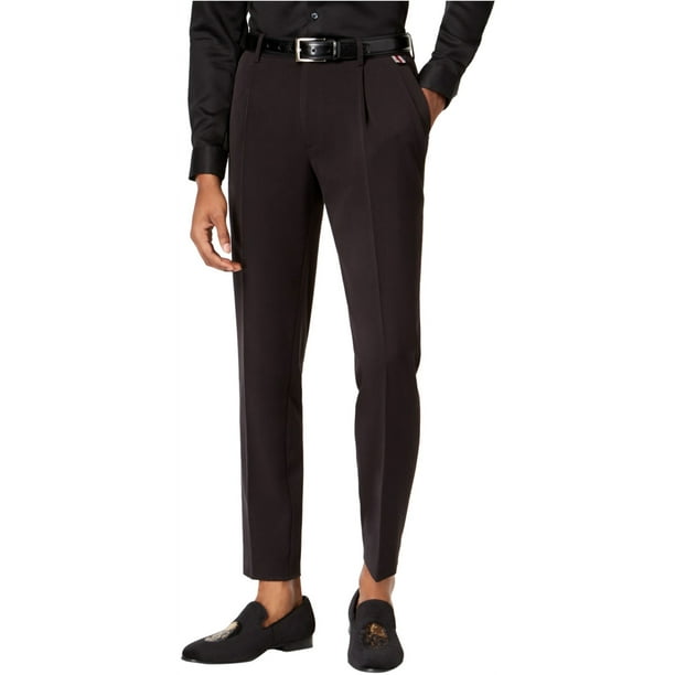 INC Pantalones de vestir para hombre, plisados, delgados, elÃ