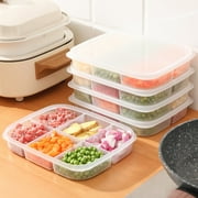 RKZDSR Partitioned Stackable Food Storage Container with Cover for Refrigerator Freshness - Separate Packaging and Preparation of Side Dishes