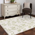 thumbnail image 4 of Green Leaves Area Rug 4'x6', Retro Botanical Leaf Minimalist Art Washable Non-Slip Rugs, Low Pile Large Carpet for Living Room Bedroom Dining Room Kitchen Office Indoor Mat, 4 of 9