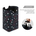 thumbnail image 3 of Yayeee Freestanding Laundry Hamper with Handle Collapsible Large Storage Basket for Clothes, Blue Stars Pattern, 3 of 7
