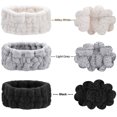 thumbnail image 2 of ZOUYUE Spa Headband – 3 Pack Makeup Headband, Headband for Washing Face Microfiber Bowtie Shower Spa Headbands for Women and Girls (Black, White, Light grey), 2 of 6