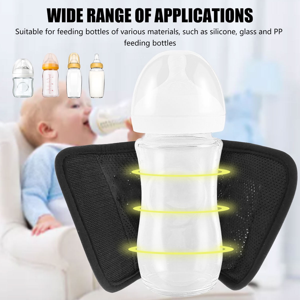 Mamatepe Upgrade Portable Bottle Warmer on The go, Travel Baby Breast Milk  Warmer for All Infant Bottles, Digital Water Temp Display Lid, BPA Free