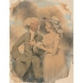 thumbnail image 3 of John Downman 19x24 Black Modern Framed Museum Art Print Titled - John Edwin and Mrs. Mary Wells as Lingo and Cowslip in ‘The Agreeable Surprise’ (1787), 3 of 5