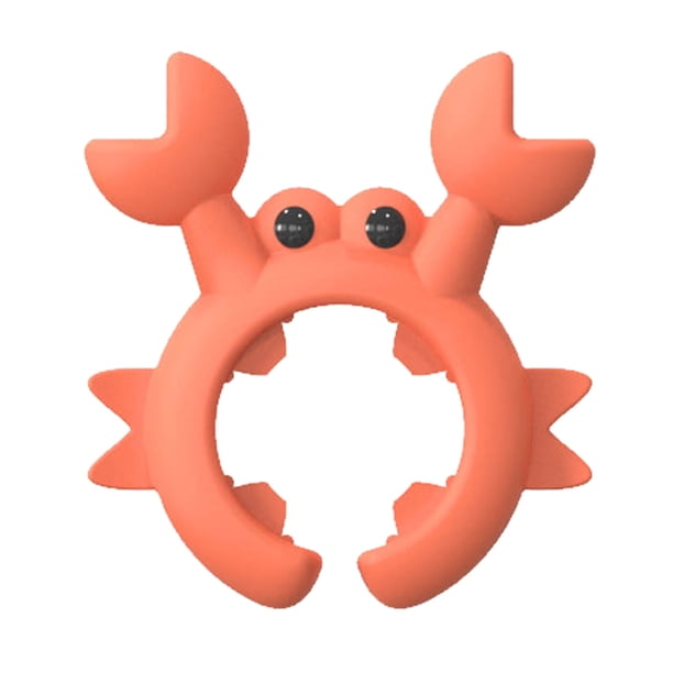 Espátula de silicona con forma de cangrejo creativa Soporte universal para espátula de silicona con forma de cangrejo Soporte multifuncional para espátula antidesbordamiento y antiescaldado Aparatos