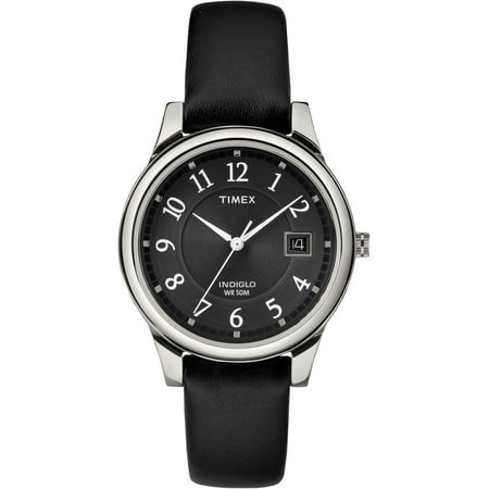 Men's Porter Street Watch, Black Leather Strap
