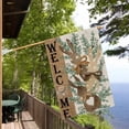 thumbnail image 5 of Easter Bunnies House Flag 28x40 Inch Double Sided Outside, Burlap Brown Rabbits Welcome Yard Outdoor Flag, 5 of 6