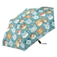 thumbnail image 4 of Lion Dog Bear Rabbit Face Compact Sun Umbrella Windproof Travel Umbrellas for Rain Strong Portable UV Protection, 4 of 8
