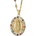 thumbnail image 3 of Virgin Mary Miraculous Medal Cubic Zirconia Necklaces Minimalist Necklace, 3 of 5