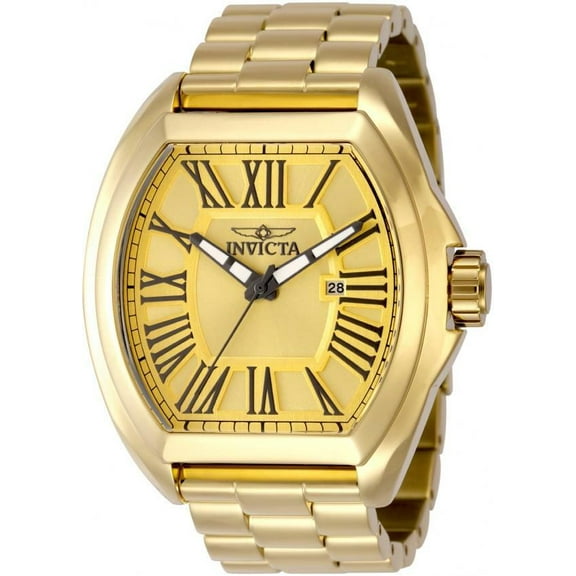 INVICTA Pro Diver Men 48.00mm Stainless Steel Gold dial PC32 Quartz 48180