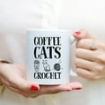 thumbnail image 3 of Custom Mugs Coffee Cats Crochet Yarn Crocheting Hobby Kitten Dad Mom Funny Caffeine Lover Gifts Santa Christmas Presents Ceramic Coffee 11oz 15oz Mug, 3 of 7