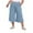 Light Blue, variant on Diufon Women's Plus Size Capri Pants High Waisted Wide Leg Culottes Trousers with Pockets for Summer Casual Wear