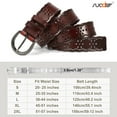 thumbnail image 7 of SUOSDEY Hollow Flower Leather Belt for Women Coffee Belt for Jeans Dresses Pants with Gift Box, 7 of 7