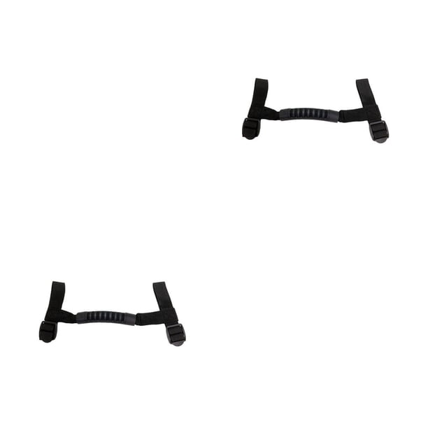 Yuarrent Mango de patinete eléctrico plegable antideslizante, resistente a la tracción, resistente al agua, cinturón atado a poste, Negro 2piezas