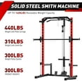 thumbnail image 6 of VIBESPARK Smith Machine Squat Rack, All-in-One Power Rack Cage with LAT-Pull Down System & Cable Machine, Power Cage with Barbell Bar, Weight Storage and More Attachment for Home Gym Workout, 6 of 8