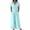 Light Blue, variant on Bloomae Womens Button Down V Neck Jumpsuits Summer Casual Short Sleeve Loose Fit Wide Leg Overalls Dressy One Piece Belted Rompers with Pockets