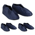 thumbnail image 1 of Unique Bargains Reusable Non Slip Shoe Covers, 3 Pairs Washable Thickened Boot Covers Soft Shoe Protectors, Navy Blue, 1 of 6