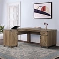 thumbnail image 2 of Saint Birch Oxford Farmhouse Engineered Wood L-Shaped Desk in Rustic Oak, 2 of 10