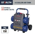 thumbnail image 4 of Stealth Ultra Quiet 4.5 Gallon 150 PSI Portable Electric Oil-Free Air Compressor, Professional Series, 4 of 10
