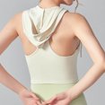 thumbnail image 3 of Women's Ruched Bodycon Bow Tie Tank Tops Drawstring Side Crewneck Sleeveless Crop Tee Tops Slim Fit T Shirt, 3 of 3