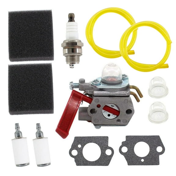 Carburetor Air Filter Kit For Homelite UT33650A UT33650 UT33600 26CC String Trimmer Engine HHCPS.0264AT Fuel line 308054077