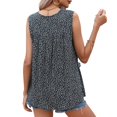 thumbnail image 4 of Defitshape Women's Soft Tank Top Sleeveless Printed Vest Blouse Summer Fall Lightweight Loose Cute Beach Tops Navy 4-6, 4 of 4