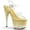 Clear PVC/Gold/Clear, variant on Women's Pleaser Stardust 708T Ankle-Strap Sandal