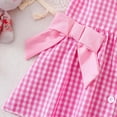 thumbnail image 4 of Toddler Baby Girl Easter Outfit Plaid Ruffle Sleeveless Tops and Shorts Set Kids Girls Easter Clothes, 4 of 6
