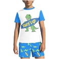 thumbnail image 2 of ITSAME Boys Swimsuit Set Short Sleeve Tops and Swim Trunks 2-Piece Quick-Dry Summer Beach Swimwear Multicolor Size 3-4, 2 of 9