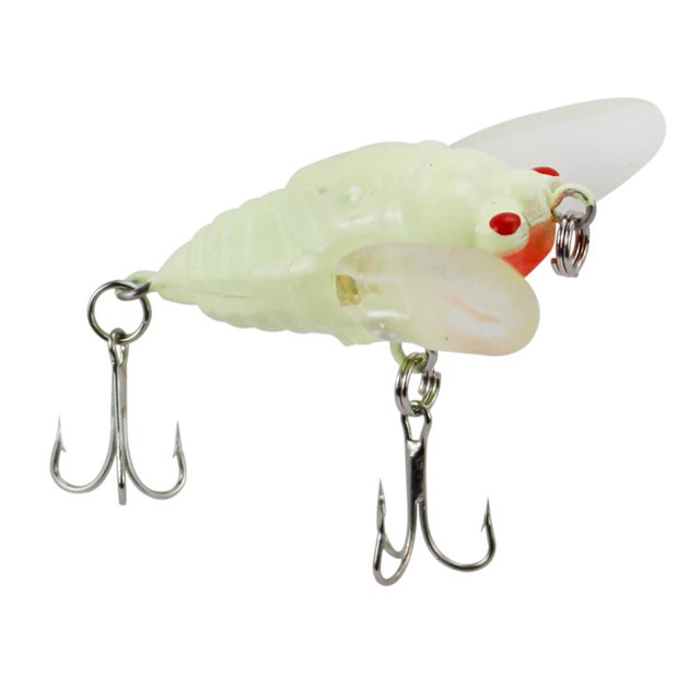 Anzuelo de plantilla de cebo biónico de plástico 5cm 6g Wobbler cigarra señuelo de pesca duro (luminoso)