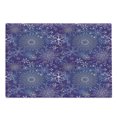 thumbnail image 1 of Dark Blue Cutting Board, Christmas Inspired Pattern with Ornate Curly Snowflakes Mandala Style, Decorative Tempered Glass Cutting and Serving Board, Large Size, Multicolor, by Ambesonne, 1 of 1