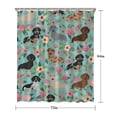 thumbnail image 5 of Dachshund and Flower Shower Curtain 72"x84" ,Bathroom Decorative Shower Curtains Set with 12 Hooks,Modern Waterproof Washable Shower Curtain, 5 of 6