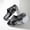 Black, variant on Unisex Slide Slippers Open Toe On Flat Sole Sandals for Couples Indoor Bathroom Walking Shoes Sneakers US :6.5