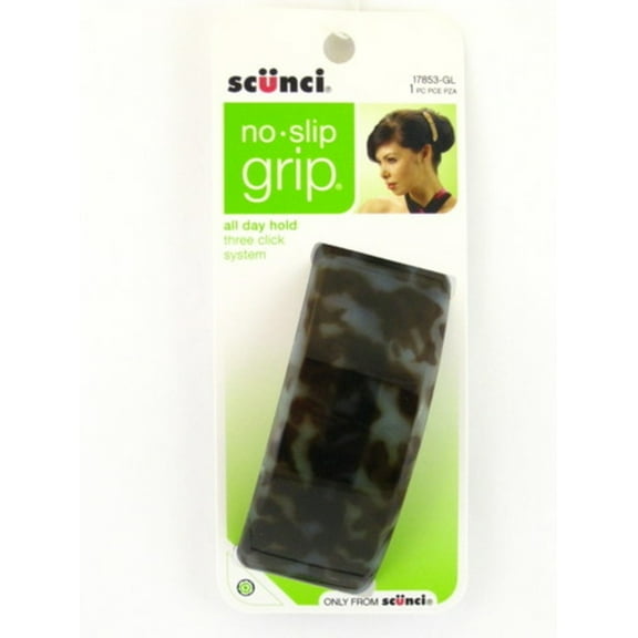 Scunci No Slip Grip Women's Auto-Clasp Multi-Color Print Pattern Hair Barrette - 1 Pc.