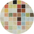 thumbnail image 1 of Ahgly Company Machine Washable Indoor Round Transitional Tan Brown Gold Area Rugs, 7' Round, 1 of 7